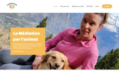 Création site web de Leetchee et Cie, médiation par l'animal