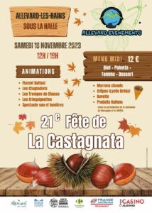 Affiche Allevard Événements Fête de la Castagnata 2023
