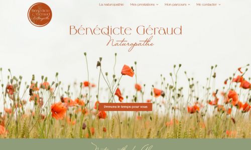 Création site web de Bénédicte Géraud, naturopathe