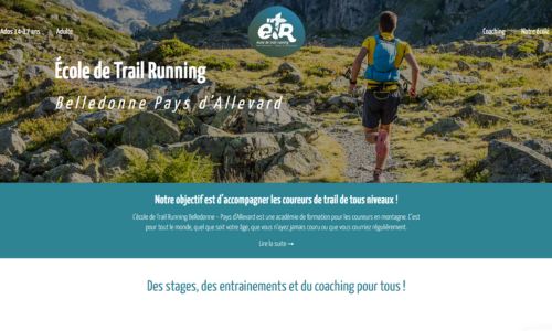 Création site web de l'école de trail running Belledonne Pays d'Allevard
